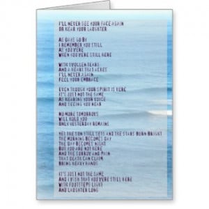 Sympathy and Grief Poem- Hawaii Sea Card card