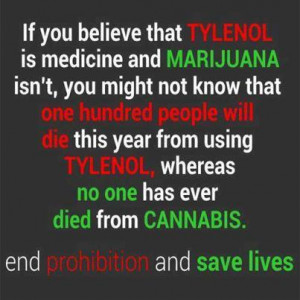 ... no one has ever died from CANNABIS. End prohibition and save lives