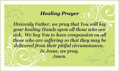 Prayers for Emotional and Physical Healing