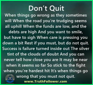 Don't Quit, Quitting Quotes