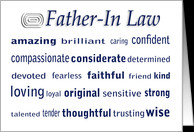Happy Birthday Father-In-Law Word Cloud card - Product #374888