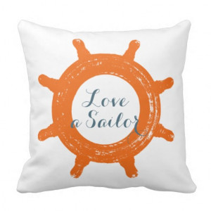 Summer Helm Boat Steering Wheel Quote Throw Pillows