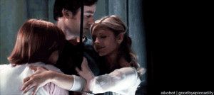 Buffy and Willow hug Xander.Buffy: Xander!Willow: Oh, wonderful Xander ...