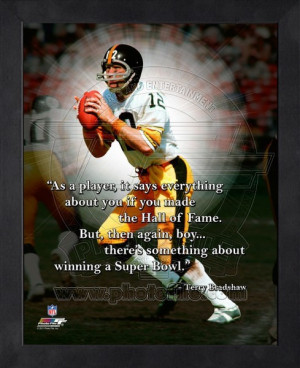 Framed Terry Bradshaw Pittsburgh Steelers Pro Quotes