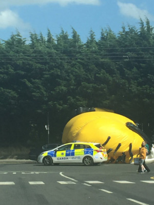 Giant Minion Causes Big Traffic Problems In Ireland