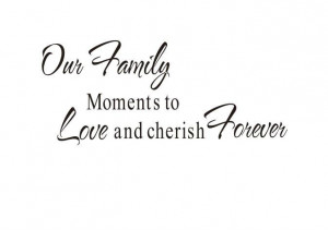 Sweet family quote wall stickers butterfly and writing wall art decals ...