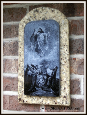 The Ascension of Jesus Christ laser etched into granite by StoneArtUSA ...