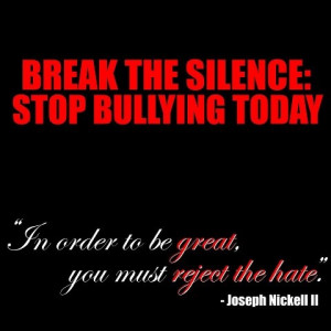 ... bullying others. Bullying is act ofe cowards. Whether carry out by