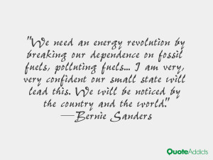We need an energy revolution by breaking our dependence on fossil ...