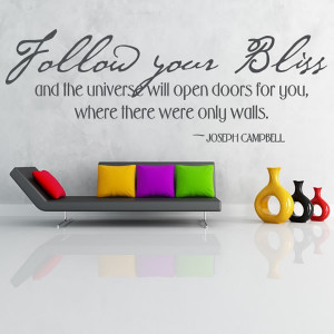 Home / Follow Your Bliss Wall Sticker Life Quote Wall Art