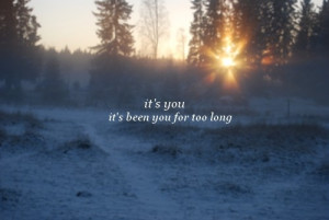 cute, light, long, love, quote, snow, sun, text, trees, you