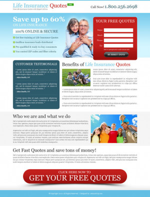 life insurance quotes landing page design example or life insurance ...