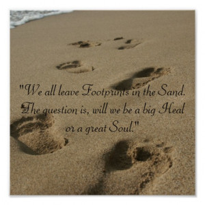 Footsteps in the Sand Print
