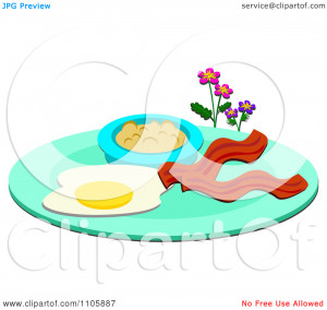 Bacon And Eggs Skillet Clip Art Clipart plate with eggs bacon