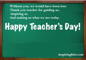 Once again HAPPY TEACHERS’ DAY to all the teachers J J J