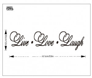 Live Love Maxim Quote vinyl wall decals Removable wall sticker ...