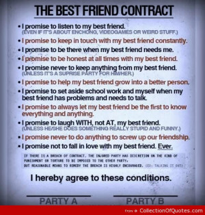 The Best Friend Contract ~ Best Quotes & Sayings