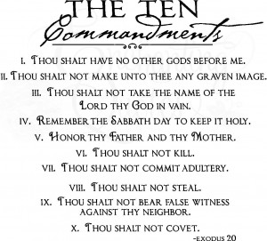 Vector Quotes - Ten Commandments