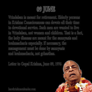 quotes of Srila Prabhupada, which he spock in the month of June