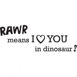 Small Decal - Rawr Means I Love You