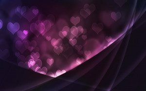 purple hearts bokeh effect background luminescent lines bokeh combo ...