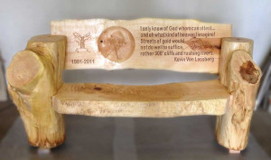 Personalized Carved Memorial And Garden Benches