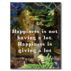 BUDDHA quote about happiness Postcard