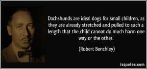 Dachshunds are ideal dogs for small children, as they are already ...