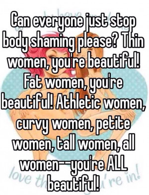 Everyone's beautiful in different ways