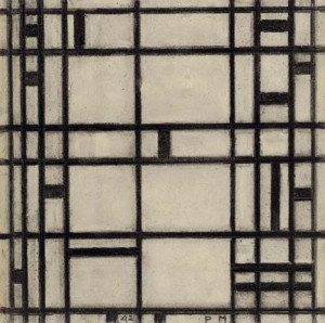 Drawings and quotes by Piet Mondrian .