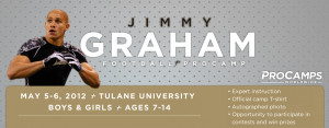 Register to win 1 of 10 spots in the Jimmy Graham Football ProCamp!