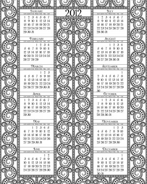 2012 Black and White Calendar by Don't Eat the Paste
