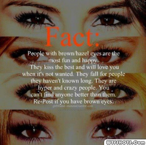 fact people with brown or hazel eyes