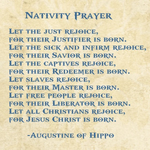 Nativity Prayer, St. Augustine of Hippo