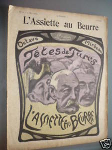 LASSIETTE AU BEURRE BRAUN N 61 DE 1902 TETES DE TURC octave mirbeau