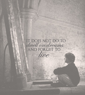 black and white, dreams, harry, harry potter, hp, quote