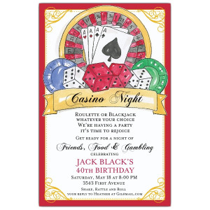 Casino Birthday Invitations