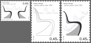 Stamps «Panton - Panton Chair»: variations 1