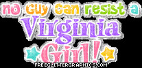 Virginia Girl Glitter Graphic