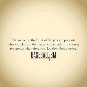 Baseballism - The name on the front of the jersey ... | My Baseball B ...
