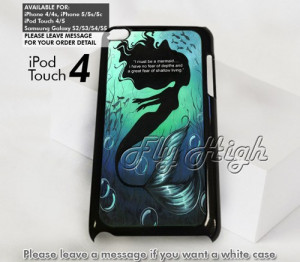 Must Be Mermaid Quotes Design for iPod 4 Case