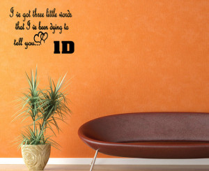 Three Little Words One Direction Wall Decal Quote Desings (M31)
