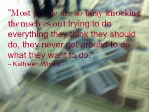 Quote on being too busy