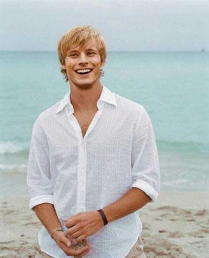 Guy with Messy Blonde Straight Hair