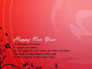 ... Book Is Called Opportunity And Its First Chapter Is New Year's Day