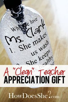 CLEAN Teacher Appreciation Gift: Personalized Soap! This is so easy ...