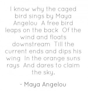 Know Why the Caged Bird Sings.