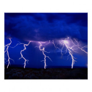 Lightning Storm Ukraine Print