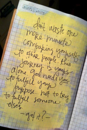 Dont Compare Yourself to Others!
