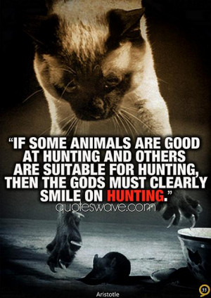 If some animals are good at hunting and others are suitable for ...